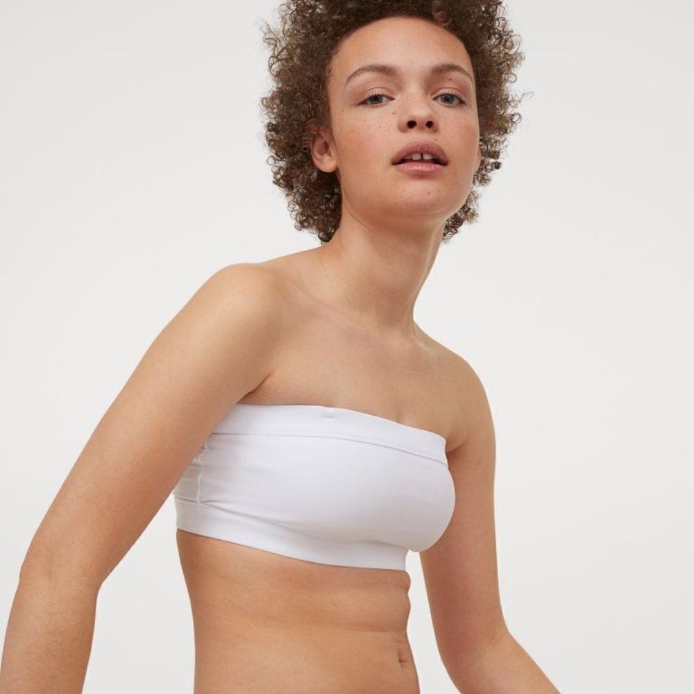 H&M Bikini Bottoms Medium and Sports Bikini Top Small White‎